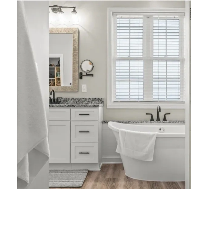 Modern bathroom with soaking tub