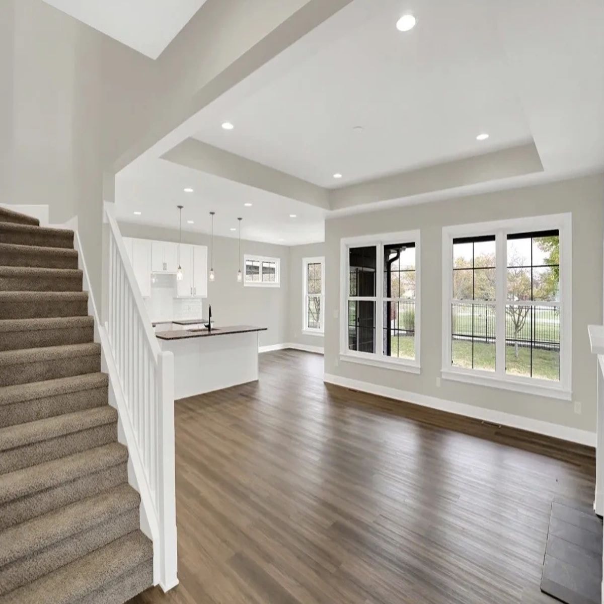 Modern hallway with built-in cabinetry